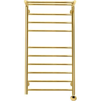 Электрический полотенцесушитель Domoterm Медея с/п П10 500x1000 ER с полкой Золото — фото 1, Электрические полотенцесушители