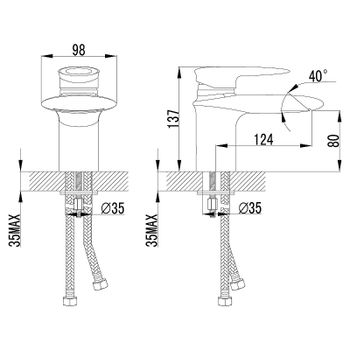 Смеситель для раковины Lemark Status LM4446C Хром — фото 2, Смесители для раковины