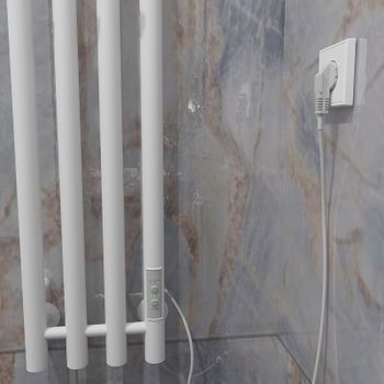 Электрический полотенцесушитель Altasan АргоЛюкс 120х21 АргоЛюкс12021БМ Белый матовый — фото 2, Электрические полотенцесушители