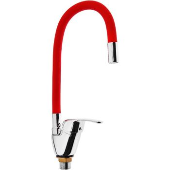 Смеситель для кухни Сантаком StOmega 3398-1 Красный Хром — фото 1, Смесители для кухни