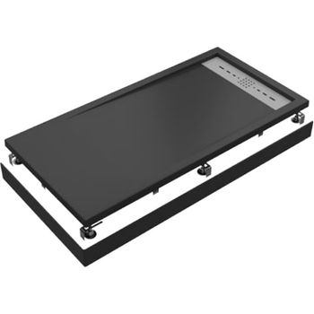 Душевой поддон из искусственного камня Creto Scala 120x90 3-0059 Черный — фото 3, Душевые поддоны из искусственного камня