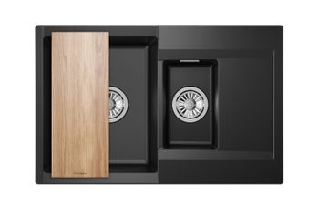 Granula-ES-7808, ТУРМАЛИН, кухонная мойка, кварц, ESTETICA — фото 3, Кухонные мойки