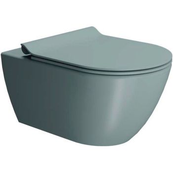 Унитаз GSI Pura 881515 подвесной Ghiaccio opaco без сиденья — фото 1, Подвесные унитазы