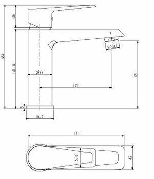 Смеситель для раковины ESKO New York NY 26 Хром — фото 4, Смесители для раковины