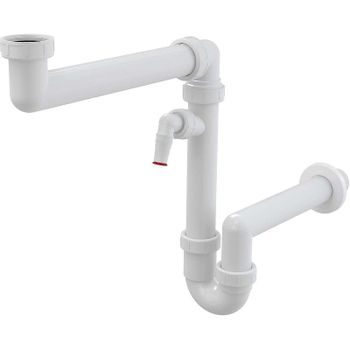 Сифон для кухонной мойки Alcaplast A872P Белый — фото 1, Сифоны для кухонной мойки