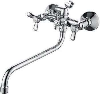 Смеситель для ванны Ledeme H12 2212L универсальный Хром — фото 1, Смеситель для ванны