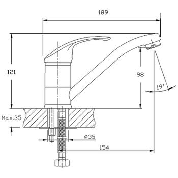 Смеситель для раковины Haiba HB4536 Хром — фото 2, Смесители для раковины