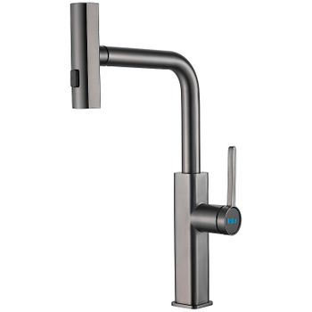 Смеситель для кухни Haiba HB73824-3 Оружейная сталь — фото 1, Смесители для кухни