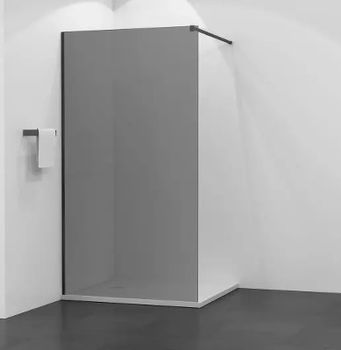 Душевая перегородка Parly 100 T100G профиль Черный стекло тонированное — фото 2, Душевые перегородки