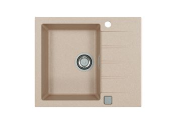 Мойка для кухни ALVEUS GRANITAL CADIT 10 TERRA - G22 590 X 500 1X в комплекте с сифоном 1132823, — фото 1, Кухонные мойки