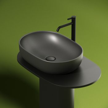 Раковина-чаша Ceramicanova Element 60 CN6047MDH Темный антрацит матовый — фото 13, Раковины накладные