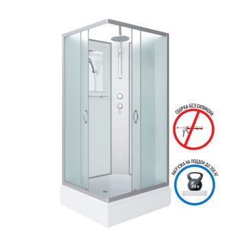 Душевая кабина Niagara Classic NG-33984-14QBKT (90х80х210) средний поддон(26см),стекло матовое,4 мес — фото 2, Душевые кабины