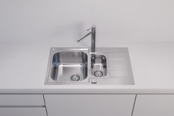Мойка для кухни LINE MAXIM 70 SAT-90 795X505 в компл. с сифоном 1130555, — фото 1, Кухонные мойки