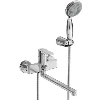 Смеситель для ванны Lemark Aura LM0651CH универсальный Хром — фото 1, Смеситель для ванны