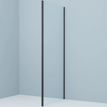 Душевая стенка Iddis Slide 100 SLI6BS1i23 профиль Черный матовый стекло прозрачное — фото 1, Боковые стенки