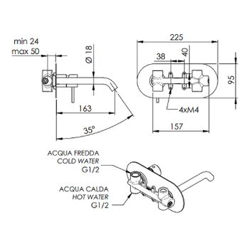 Смеситель для раковины Remer X-Style X15DO Золото — фото 2, Смесители для раковины