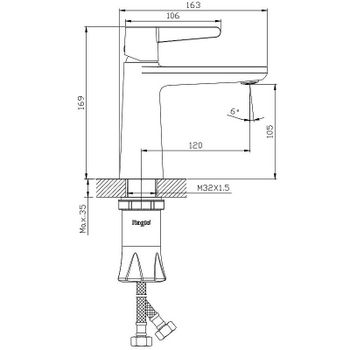 Смеситель для раковины Raglo R32.10.09 Графит матовый — фото 9, Смесители для раковины