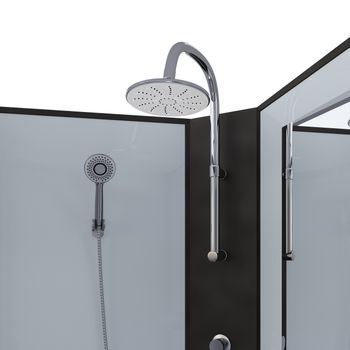 Душевая кабина Niagara Classic NG-6701-14BKT (90х90х210) средний поддон(26см),черный,стекло прозрачн — фото 4, Душевые кабины