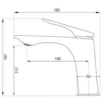 Смеситель для раковины Haiba HB10816-3 Пепельный — фото 2, Смесители для раковины