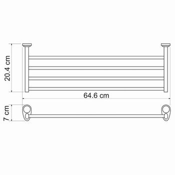 Аксесс Main K-9211 Полка д/полотенец (блистер), хром, WasserKRAFT — фото 4, Полки для полотенец