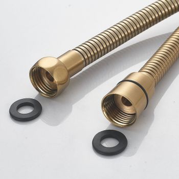 Душевая система Rose R18G R1896G с термостатом Золото матовое — фото 15, Душевые стойки