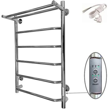 Электрический полотенцесушитель Altasan Горизонт 80х50 П Горизонт8050П с полкой Хром — фото 1, Электрические полотенцесушители