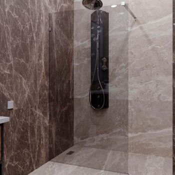 Душевая перегородка Radomir Walk-in G1 100 1-10-0-0-0-1890 профиль Хром стекло прозрачное — фото 1, Душевые перегородки