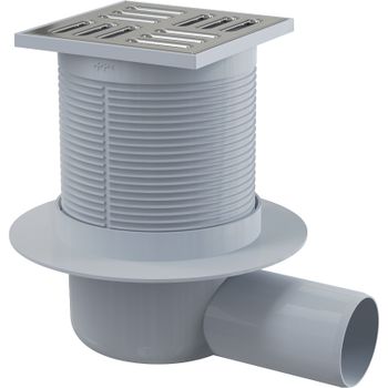 Душевой трап Alcaplast APV1 с решеткой Хром — фото 1, Трапы для душа