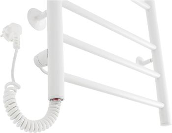 Электрический полотенцесушитель Domoterm Аврора DMT 109-6 40x60 EK L Белый матовый — фото 2, Электрические полотенцесушители