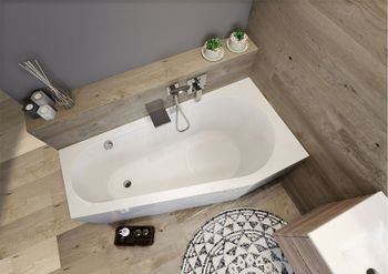 Акриловая ванна Riho Delta 150х80 L B067007005 (BD4100500000000) без гидромассажа — фото 2, Акриловые ванны