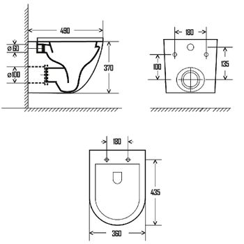 Унитаз AQUAme AQM2002MW подвесной Белый матовый с сиденьем Микролифт — фото 2, Подвесные унитазы