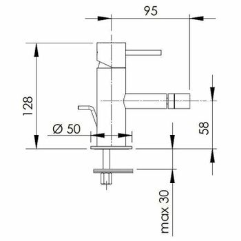 Смеситель для биде Remer X-Style X20NO Черный матовый — фото 2, Смесители для биде