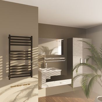 Электрический полотенцесушитель Altasan АрмадаПроф 100х50 АрмадаПрофР10050ЧМ Черный муар — фото 8, Электрические полотенцесушители