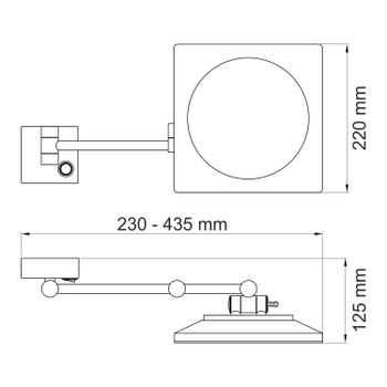 K-1008 Зеркало с LED-подсветкой, 3-х кратным увеличением — фото 5, Косметические зеркала