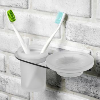 Kammel K-8326 Держатель стакана и мыльницы — фото 2, Аксессуары для раковины