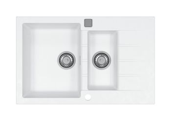 Мойка для кухни ALVEUS GRANITAL CADIT 70 ARCTIC - G11 790 X 500 в компл с 1132822, — фото 1, Кухонные мойки