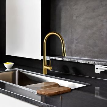 Смеситель для кухни Raiber Graceful RPG-011 Золото матовое — фото 4, Смесители для кухни