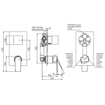 Смеситель для душа Remer Dream D94 Хром — фото 2, Смеситель для душа