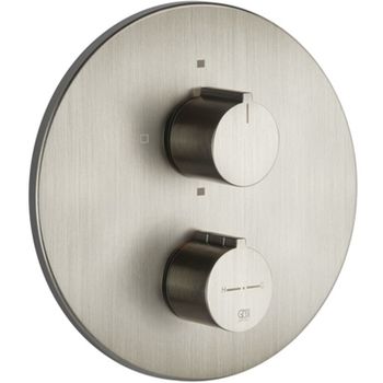 Смеситель для душа Gessi Emporio Via tortona 38777#149 с термостатом Никель брашированный — фото 1, Смеситель для душа