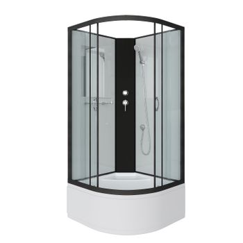 Душевая кабина Niagara Classic NG-6708-14BK (90х90х200) высокий поддон(40см),черный,стекло прозрачно — фото 2, Душевые кабины