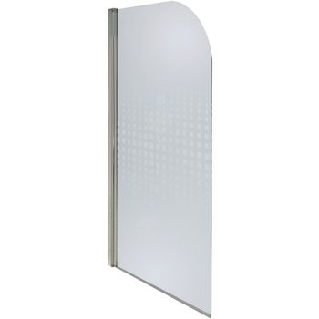 Шторка на ванну Parly F04 130х75 7177 профиль Хром стекло прозрачное — фото 1, Шторки для ванной распашные