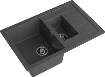Товар: GRANFEST Мойка QUADRO 775KL 1,5-чаши+крыло 765*495мм графит арт.GF- - фото 1 GRANFEST Мойка QUADRO 775KL 1,5-чаши+крыло 765*495мм графит арт.GF- — фото 1, Кухонные мойки