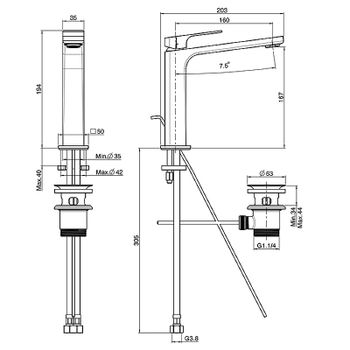 Смеситель для раковины Fima Carlo Frattini Fit F3381LCR Хром — фото 2, Смесители для раковины