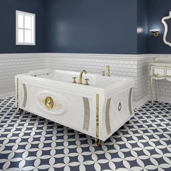 Акриловая ванна Radomir Fra Grande Руссильон 180x90 4-01-2-0-1-424 Хром без гидромассажа — фото 2, Акриловые ванны