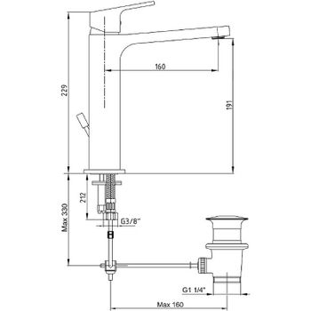 Смеситель для раковины E.C.A. Tiera 102188013EX Хром — фото 2, Смесители для раковины
