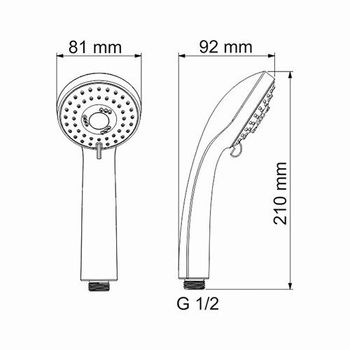 A051 Лейка 3-функциональная — фото 7, Лейки для душа