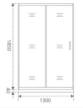 Душевая дверь Good Door Latte WTW-130-C-WE 130 профиль Белый стекло прозрачное — фото 3, Раздвижные душевые двери