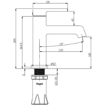 Смеситель для раковины Raglo R20.10.09 Графит матовый — фото 6, Смесители для раковины