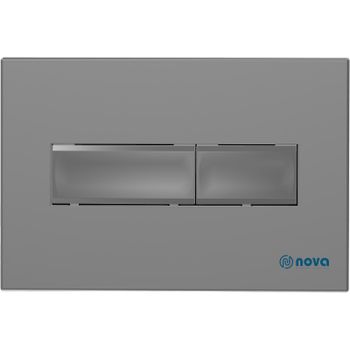 Клавиша смыва Nova NV7319 Серая матовая — фото 1, Кнопки смыва