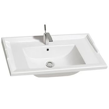 Раковина CeramaLux 70 NYJ840-70 Белая — фото 1, Раковины встраиваемые сверху